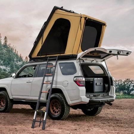 Best Selling Rooftop Tent Hard Shell With LED Strip Light & Skyview Window for Car SUV Truck Camping